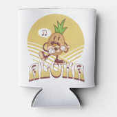 レトロスタイル「アロハ文字デザイン」 缶クーラー (正面)