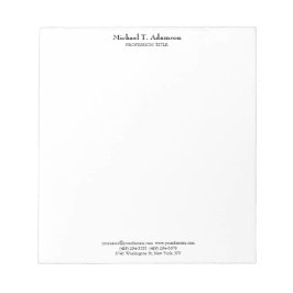 レトロスタイル エレガント シンプル 白 ノートパッド