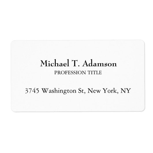 レトロスタイル エレガント シンプル 白 ラベル (正面)