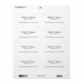 レトロスタイル エレガント シンプル 白 ラベル (フルシート)