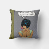 レトロスタイル「クイーンになってもいい」枕 クッション (裏面)