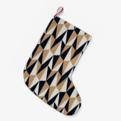 レトロスタイル：シームレスなヴィンテージパターン スモールクリスマスストッキング (正面 (吊り時))