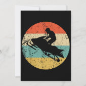 レトロスタイル スノーモービル スノーモービリング 招待状 (裏面)