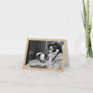 レトロスタイル「ビデオ電話」ノートカード ノートカード