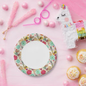 レトロスタイル ペーパープレート (パーティー)