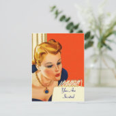 レトロスタイル-レディーズバースデーパーティーの招待 招待状 (スタンド正面)