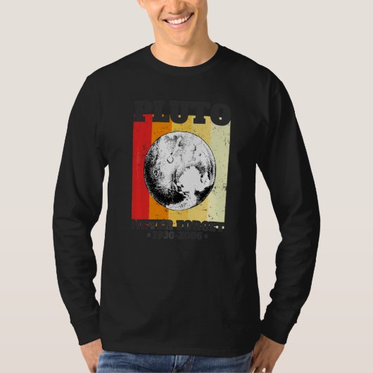 レトロスタイル 冥王星を決して忘れない 宇宙科学 1930 Tシャツ (正面)