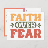 レトロスタイル 恐怖に対する信仰 ポストカード (正面/裏面)