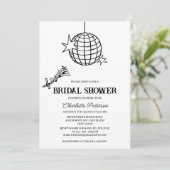 レトロスタイル 70年代 ディスコ ブライダルシャワー 招待状 (スタンド正面)