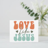 レトロスタイル | Love Like Jesus ポストカード (スタンド正面)