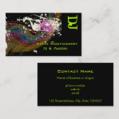 レトロスタイルDJおよびミュージシャン 名刺 (正面/裏面)