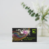 レトロスタイルDJおよびミュージシャン 名刺 (スタンド正面)