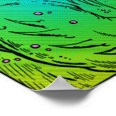 レトロスタイルSci-Fi漫画ブック ポスター (角)