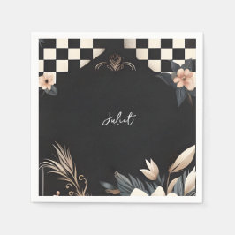 レトロスタジオクリエイティブイラスト付き ブライダルシャワー スタンダードカクテルナプキン