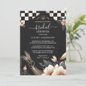 レトロスタジオクリエイティブ図解入りの、写真付きのブライダルシャワー 招待状 (スタンド正面)