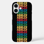 レトロスタック名パターンレインボーカラー70s Case-Mate iPhoneケース (裏面)