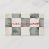 レトロスタンドミキサーベーカリーのペストリーシェフビジネスカード 名刺 (裏面)