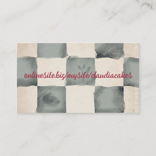 レトロスタンドミキサーベーカリーのペストリーシェフビジネスカード 名刺 (裏面)