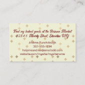 レトロスタンドミキサーベーカリーのペストリーシェフビジネスカード 名刺 (裏面)