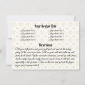 レトロスタンドミキサーベーキングクックブックレシピカード 招待状 (裏面)