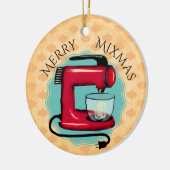 レトロスタンドミキサーベーキングベーカリーのクリスマスオーナメント セラミックオーナメント (左)