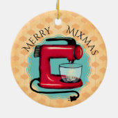 レトロスタンドミキサーベーキングベーカリーのクリスマスオーナメント セラミックオーナメント (裏面)