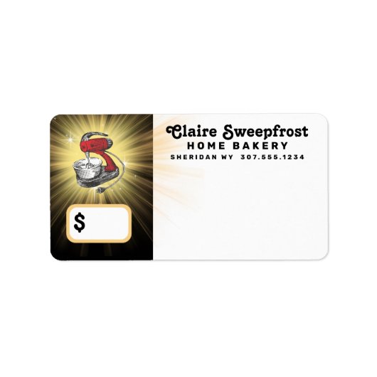 レトロスタンドミキサーベーキングベーカリー価格ラベルシール ラベル (正面)