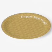 レトロスターインサークルイエロー紙プレート ペーパープレート (アングル)