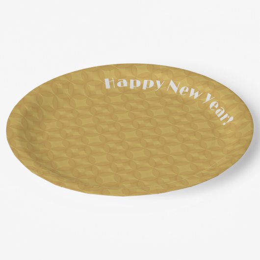 レトロスターインサークルイエロー紙プレート ペーパープレート (アングル)