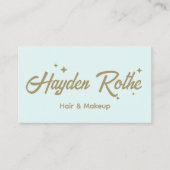 レトロスタースクリプトタイポグラフィ 名刺 (正面)