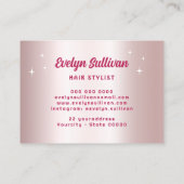 レトロスタースクリプトフェイクバラ金ゴールドフォイルヘア 名刺 (裏面)