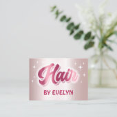 レトロスタースクリプトフェイクバラ金ゴールドフォイルヘア 名刺 (スタンド正面)