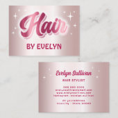 レトロスタースクリプトフェイクバラ金ゴールドフォイルヘア 名刺 (正面/裏面)