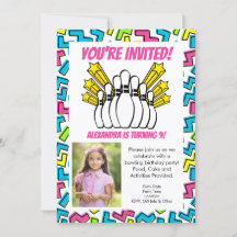 レトロスターズガールズフォトボーリングパーティー誕生日