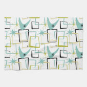 レトロスターズブーメランスクウェアミッドセンチュリー キッチンタオル (横)