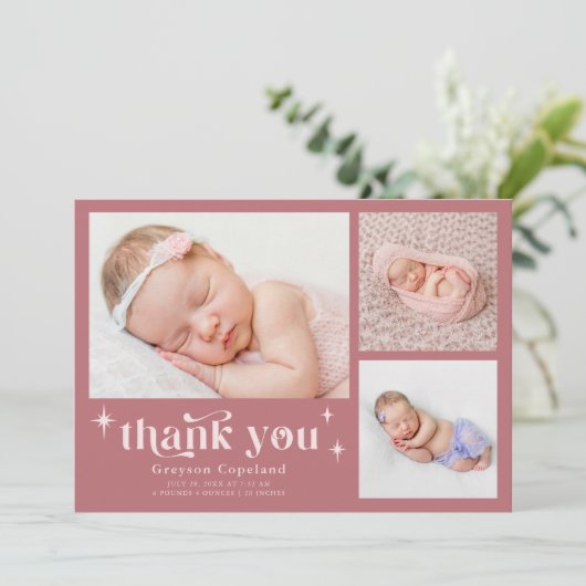 レトロスターズボーイダスティピンク誕生のお知らせ 案内状 (スタンド正面)