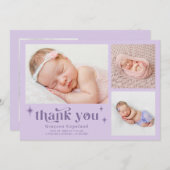 レトロスターズボーイパープル誕生のお知らせ 案内状 (正面/裏面)