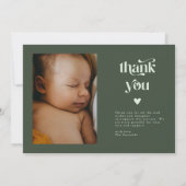 レトロスターズボーイフォレスト緑の誕生発表 案内状 (裏面)