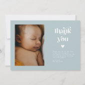 レトロスターズボーイブルー出生告知カード 案内状 (裏面)