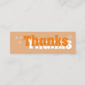 レトロスターズGroovyオレンジありがとう名刺 スキニー名刺 (正面)