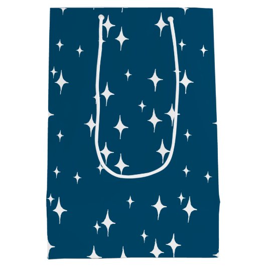 レトロスターダストスターバストスターズニューイヤー ミディアムペーパーバッグ (裏面)