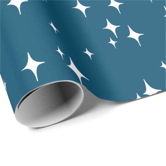 レトロスターダストスターバストスターズニューイヤー ラッピングペーパー (ロールコーナー)