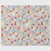 レトロスターバストドミノ ラッピングペーパー (フラット)