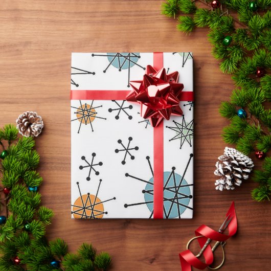 レトロスターバスト包装紙 ラッピングペーパー (クリスマスギフト)