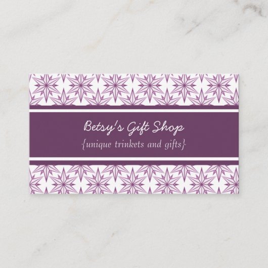 レトロスターバスト名刺、ナス 名刺 (正面)