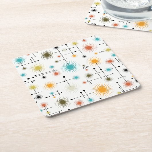 レトロスターバストAゴー！ スクエアペーパーコースター (アングル)