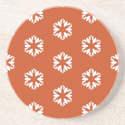 レトロスターバースト柄のボホーデコール コースター (正面)