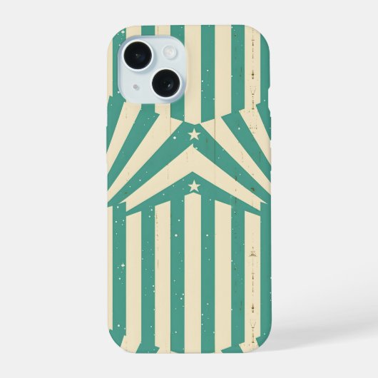 レトロスターバースト iPhone 15ケース (裏面)