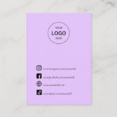 レトロスターパープルグルーヴィーヴィンテージイヤリングディスプレイ 名刺 (裏面)