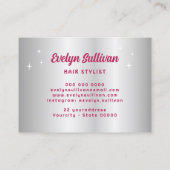 レトロスターフェイクスクリプト銀箔ヘア 名刺 (裏面)